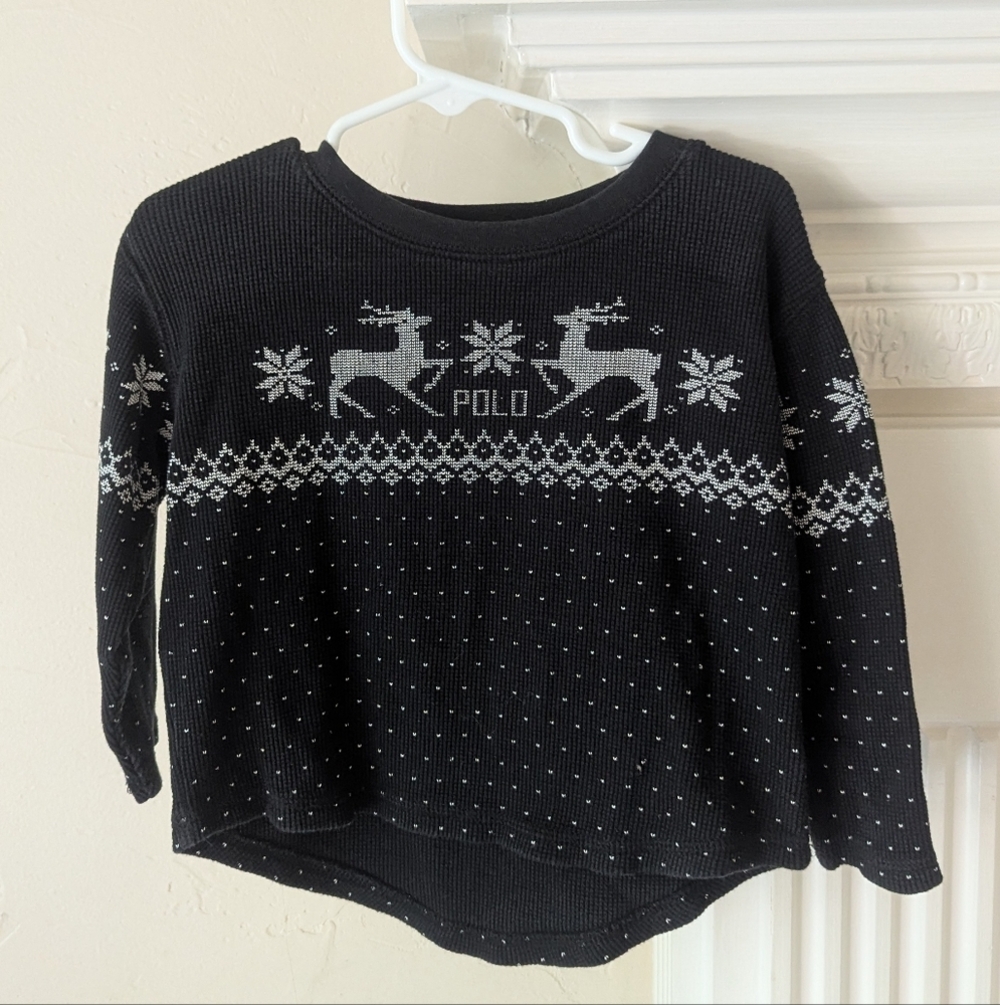 Polo by Ralph Lauren | Black and Gray Reindeer Shirt